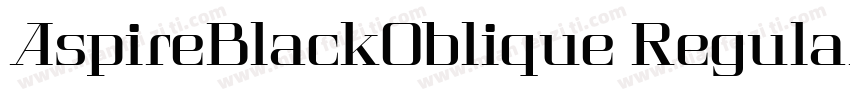 AspireBlackOblique Regular字体转换